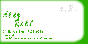 aliz rill business card
